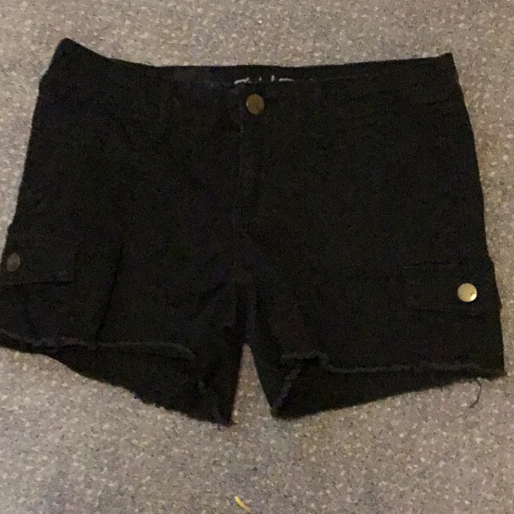 Faded Glory Black Cargo Shorts Casual Versatile